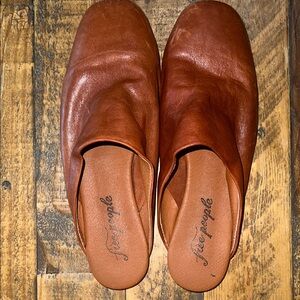 Free People Brown Leather Women's Shoes